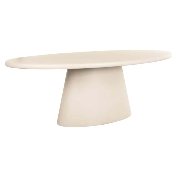 Masa dining ovala bej din MDF 220 Clayton