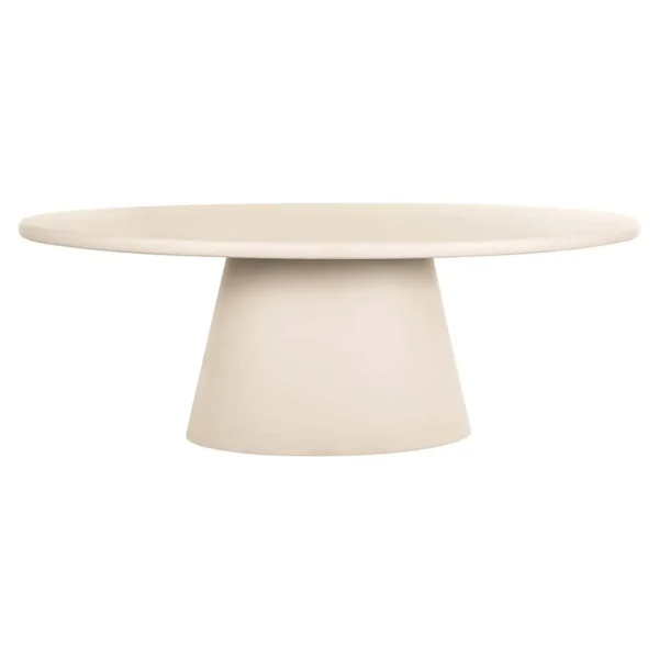 Masa dining ovala bej din MDF 220 Clayton - imagine 3