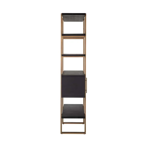 Vitrina neagra/aramie din lemn de stejar Cambon - imagine 4