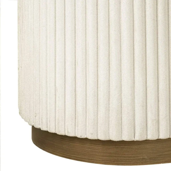 Set 2 mese laterale bej auriu din fier si ceramica Tivoli - imagine 5