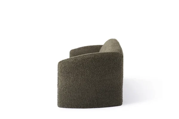Canapea verde inchis 3 locuri din tesatura boucle Nachii - imagine 4