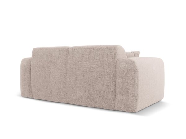 Canapea bej deschis 2 locuri din tesatura chenille Nolio - imagine 4