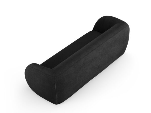 Canapea 3 locuri neagra din tesatura boucle Essen - imagine 4