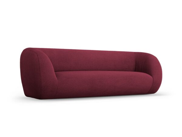 Canapea 3 locuri visinie din tesatura boucle Essen - imagine 3
