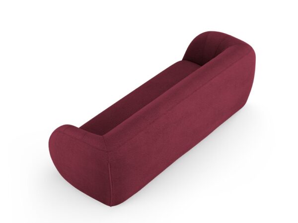 Canapea 3 locuri visinie din tesatura boucle Essen - imagine 4