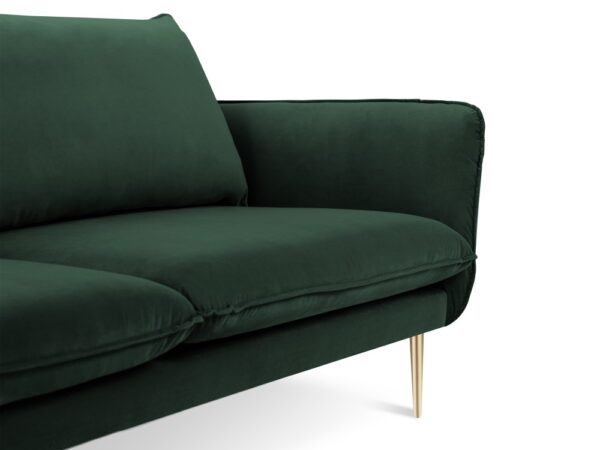 Canapea verde 3 locuri din catifea Vienna - imagine 3