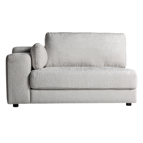 Canapea modulara alb gri modul lateral din tesatura Deruta