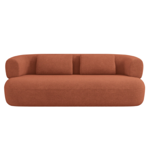 Canapea caramizie din tesatura boucle Jersey