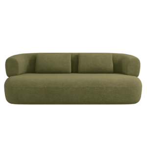 Canapea verde din tesatura boucle Jersey