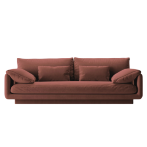 Canapea maro caramizie din catifea Casino