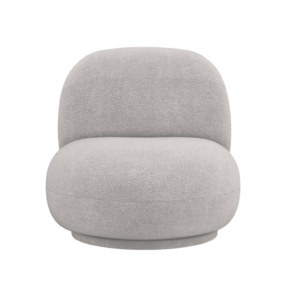 Fotoliu rotativ gri din tesatura boucle North