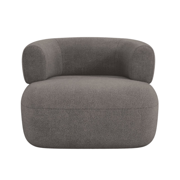 Fotoliu gri din tesatura boucle Jersey
