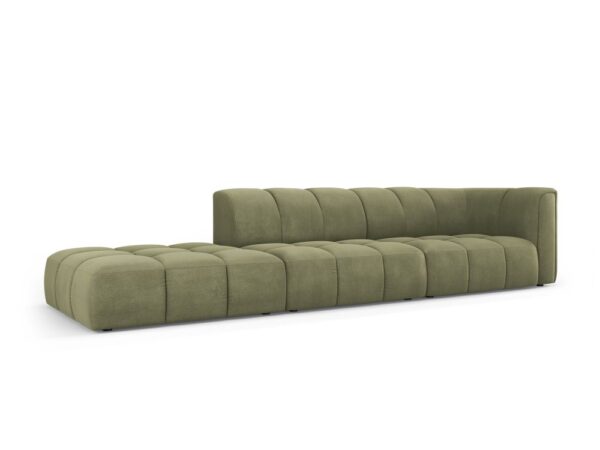 Canapea verde fistic 4 locuri din tesatura chenille Francesca Left - imagine 3