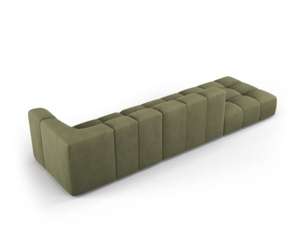 Canapea verde fistic 4 locuri din tesatura chenille Francesca Left - imagine 4