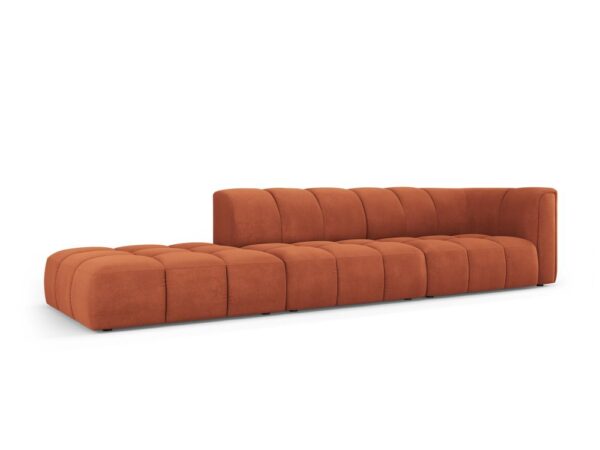Canapea caramizie 4 locuri din tesatura chenille Francesca Left - imagine 3