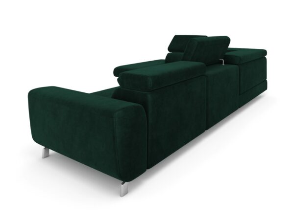 Coltar extensibil verde 5 locuri din catifea Mario - imagine 5