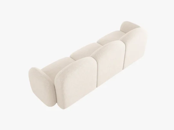Canapea bej 3 locuri din tesatura chenille Blair - imagine 5