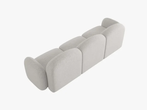 Canapea gri deschis 3 locuri din tesatura chenille Blair - imagine 5