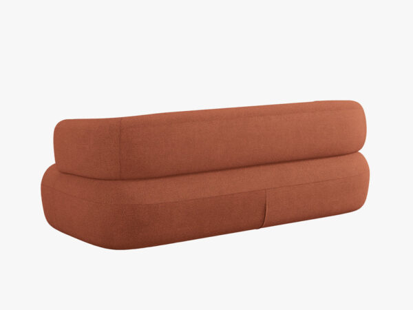 Canapea caramizie din tesatura boucle Jersey - imagine 5