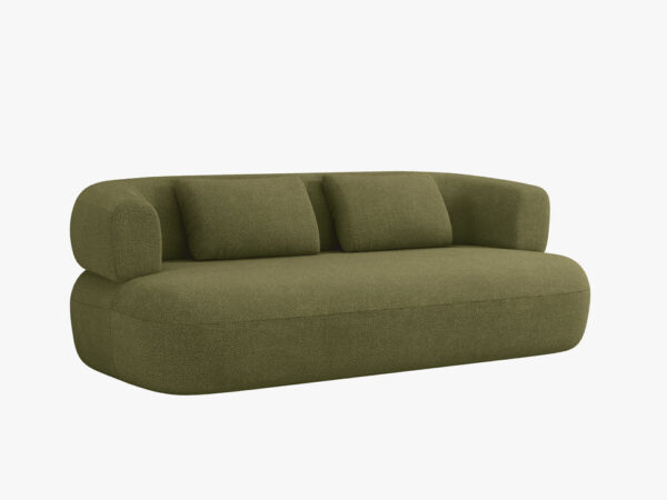Canapea verde din tesatura boucle Jersey - imagine 3