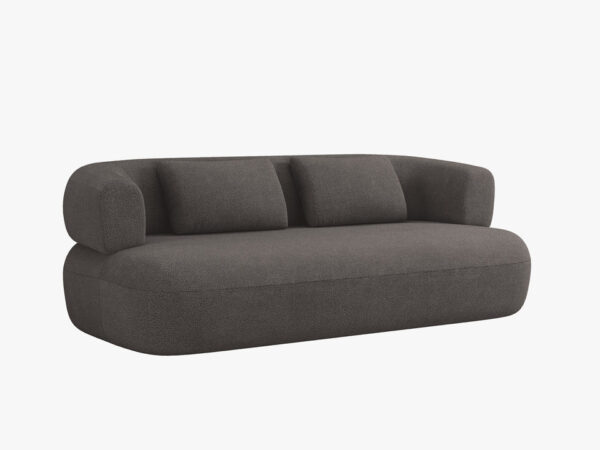 Canapea gri din tesatura boucle Jersey - imagine 3