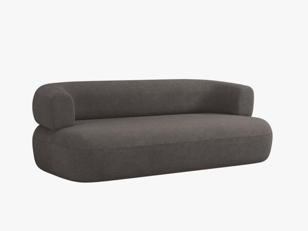 Canapea gri din tesatura boucle Jersey - imagine 4