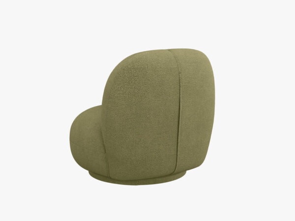 Fotoliu rotativ verde din tesatura boucle North - imagine 4