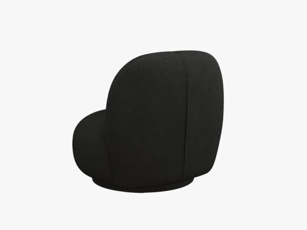 Fotoliu rotativ negru din tesatura boucle North - imagine 4