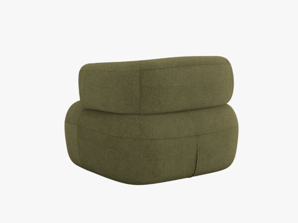 Fotoliu verde din tesatura boucle Jersey - imagine 4
