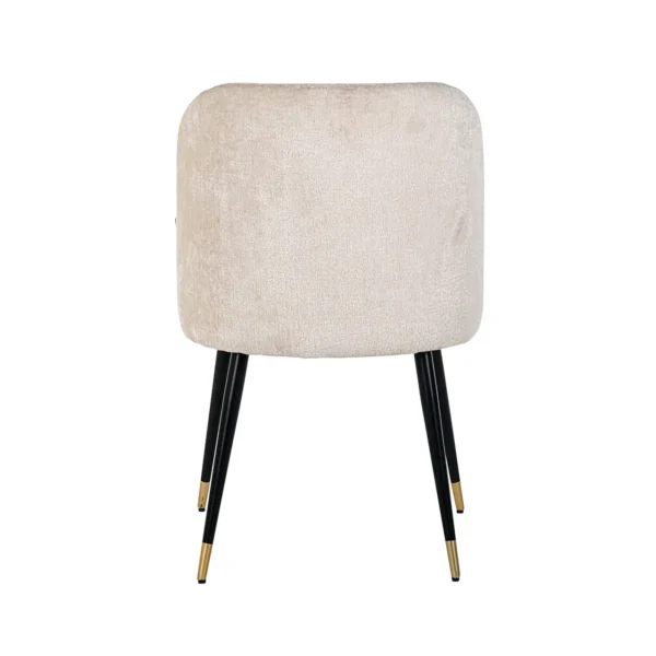 Scaun dining alb din tesatura chenille Alicia - imagine 5