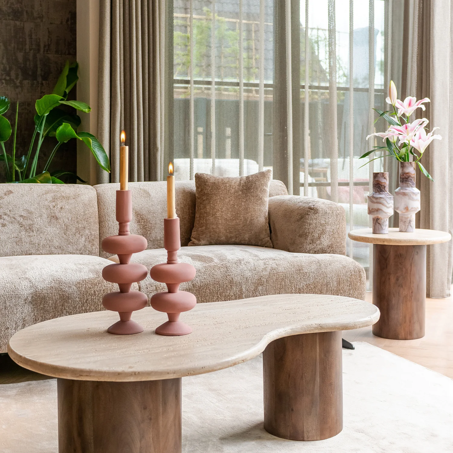 Coltar maro din tesatura chenille Donovan Right - imagine 9