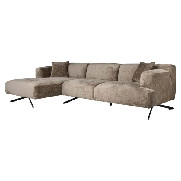 Coltar maro din tesatura chenille Donovan Left