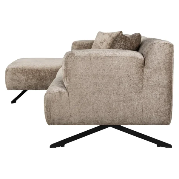 Coltar maro din tesatura chenille Donovan Left - imagine 5