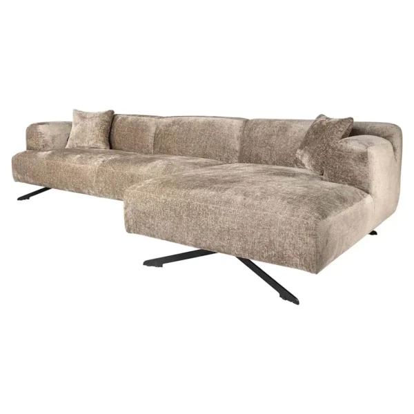 Coltar maro din tesatura chenille Donovan Right - imagine 3