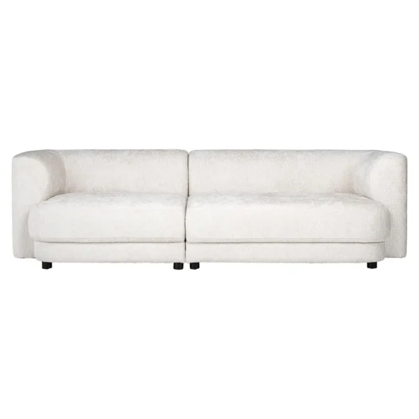 Canapea crem deschis din tesatura texturata Davina - imagine 3
