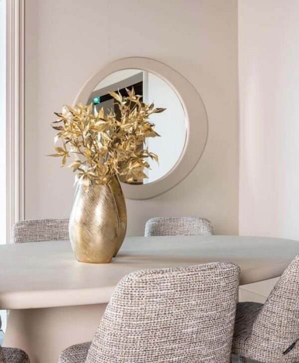 Masa dining ovala bej din MDF 220 Clayton - imagine 6
