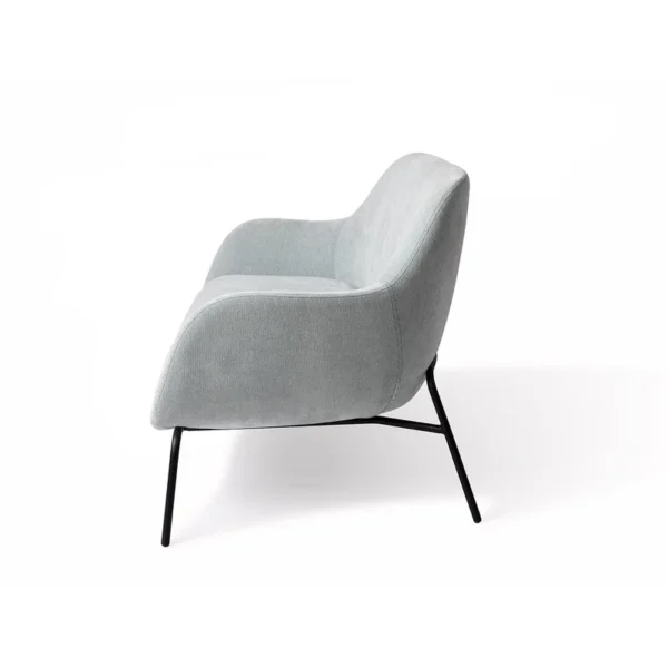 Canapea bleu pastel din tesatura si metal Ugo - imagine 3