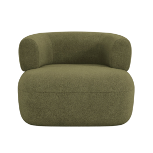 Fotoliu verde din tesatura boucle Jersey