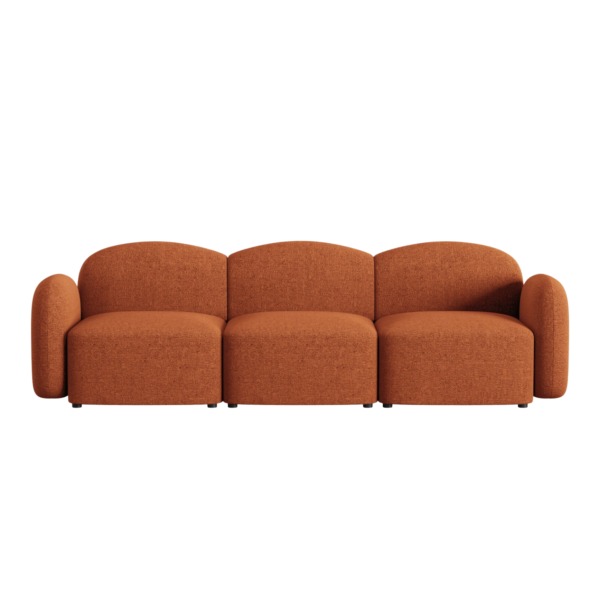 Canapea caramizie teracota 3 locuri din tesatura chenille Blair