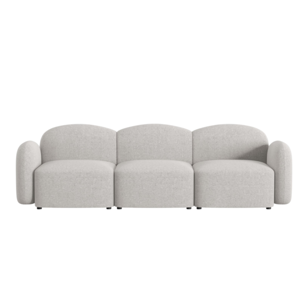 Canapea gri deschis 3 locuri din tesatura chenille Blair