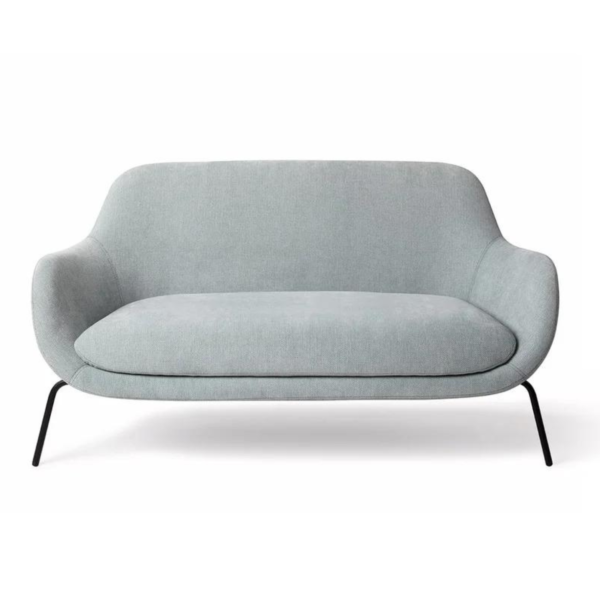 Canapea bleu pastel din tesatura si metal Ugo