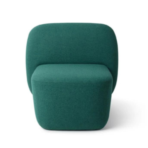 Fotoliu verde din tesatura din lana Oshu