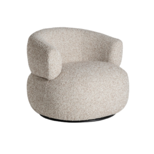 Fotoliu rotativ bej din tesatura texturata Arneke
