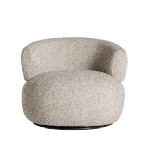 Fotoliu rotativ bej din tesatura texturata Arneke