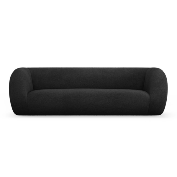 Canapea 3 locuri neagra din tesatura boucle Essen