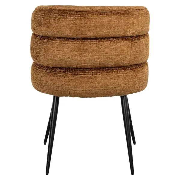 Scaun dining coniac din tesatura texturata Stella - imagine 4
