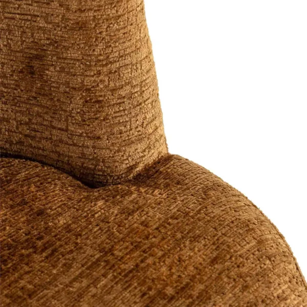Scaun dining coniac din tesatura texturata Stella - imagine 5