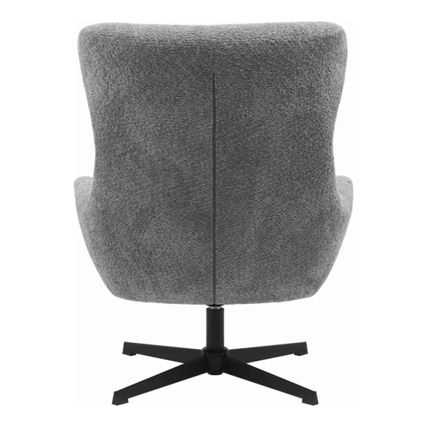 Fotoliu rotativ gri din tesatura boucle Bescia - imagine 5