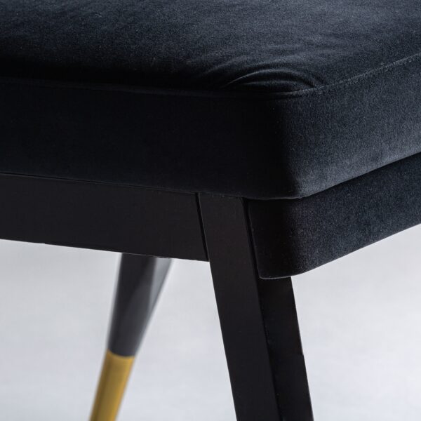 Scaun dining multicolor din catifea si lemn Trun - imagine 8