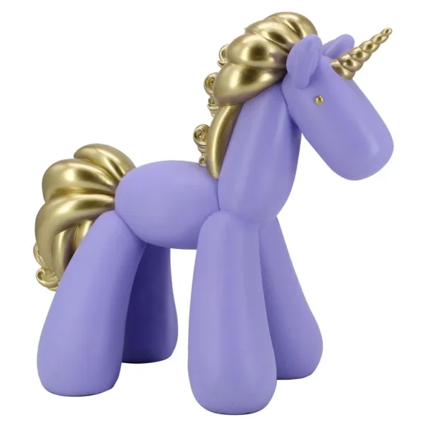 Decoratiune mov din polirasina Unicorn